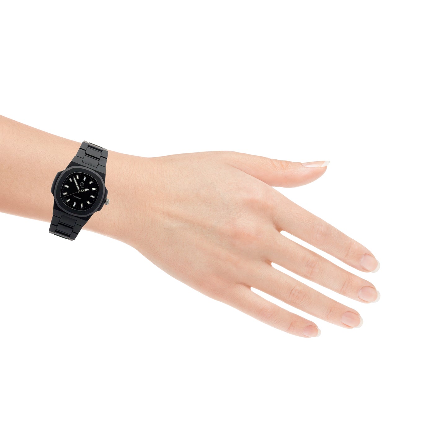 Orologio Indici in Cristallo Nero