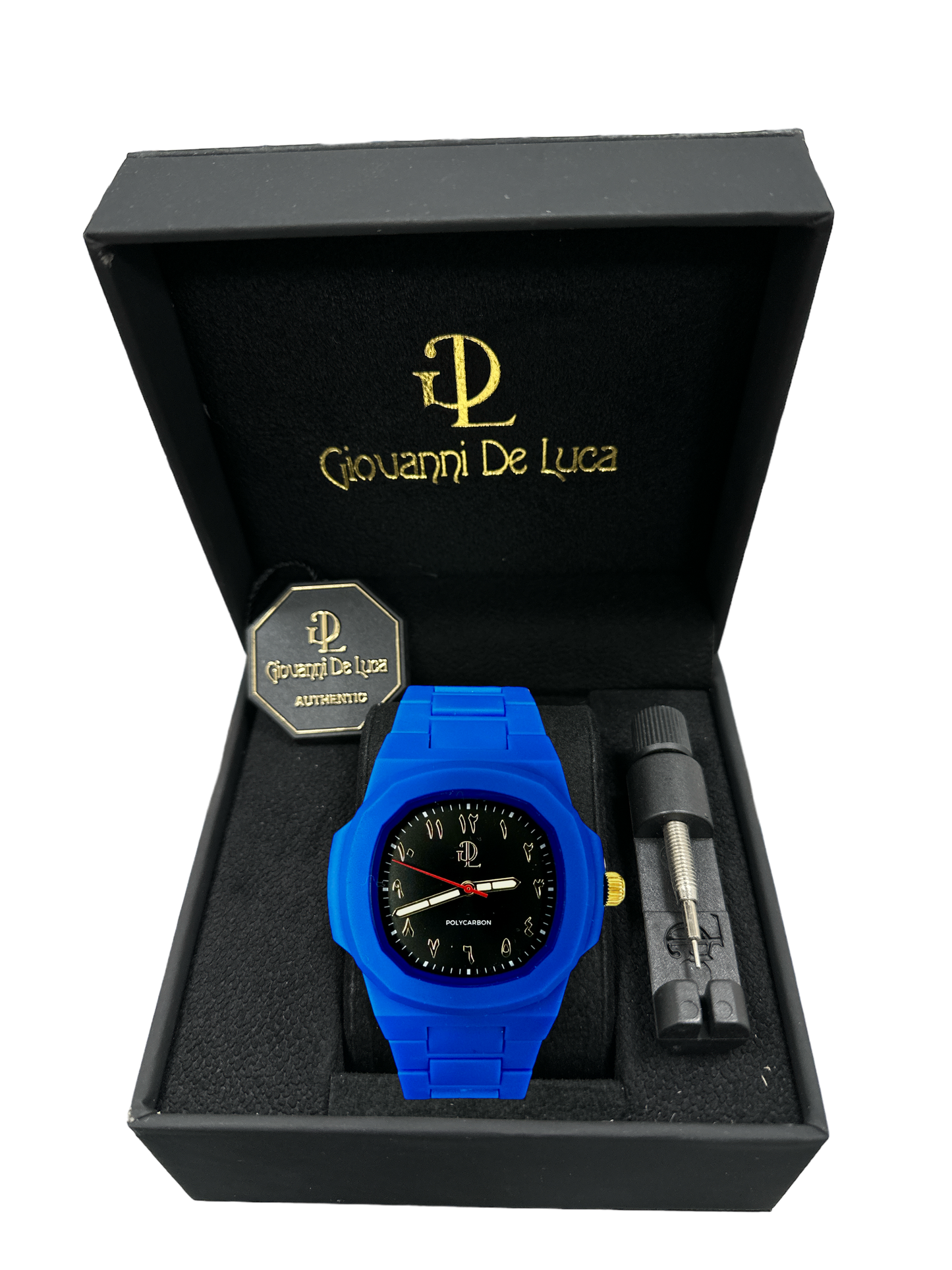 Orologio Blu Polycarbon Nero Dial Arabic