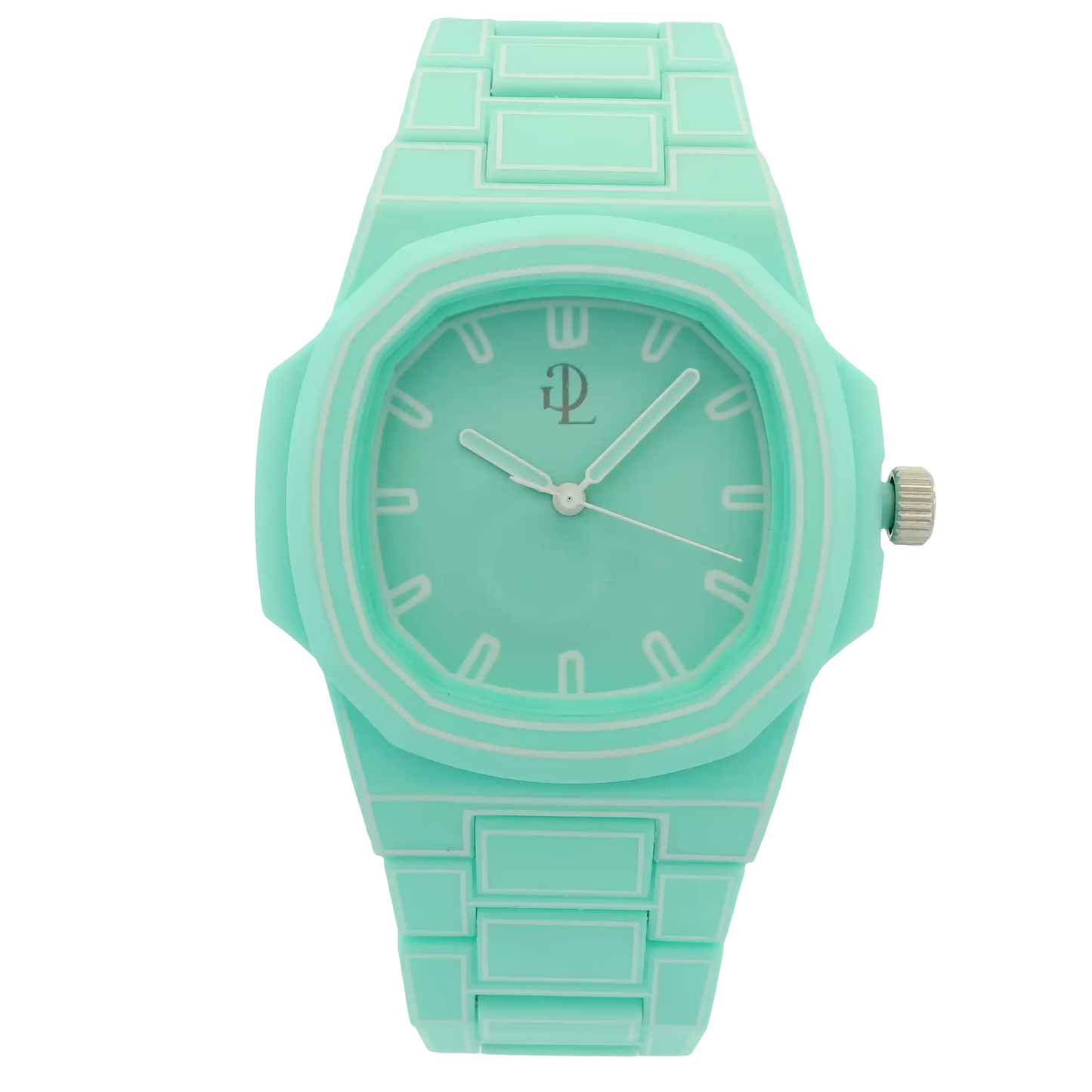 Orologio da polso moderno verde acqua, design minimalista