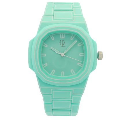 Orologio da polso moderno verde acqua, design minimalista