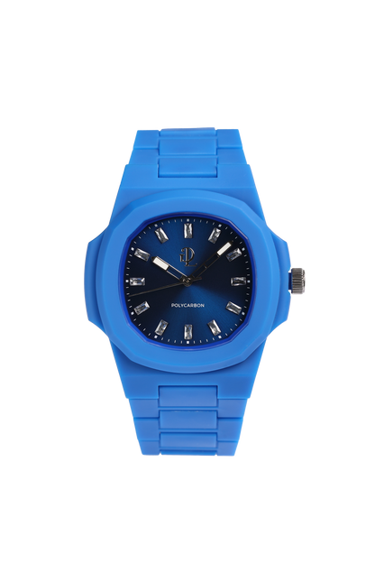 Orologio Indici in Cristallo Blu
