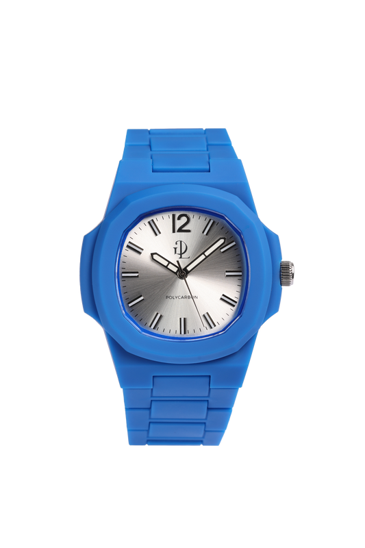 GDL Watch Blu Polycarbon  Argento Dial