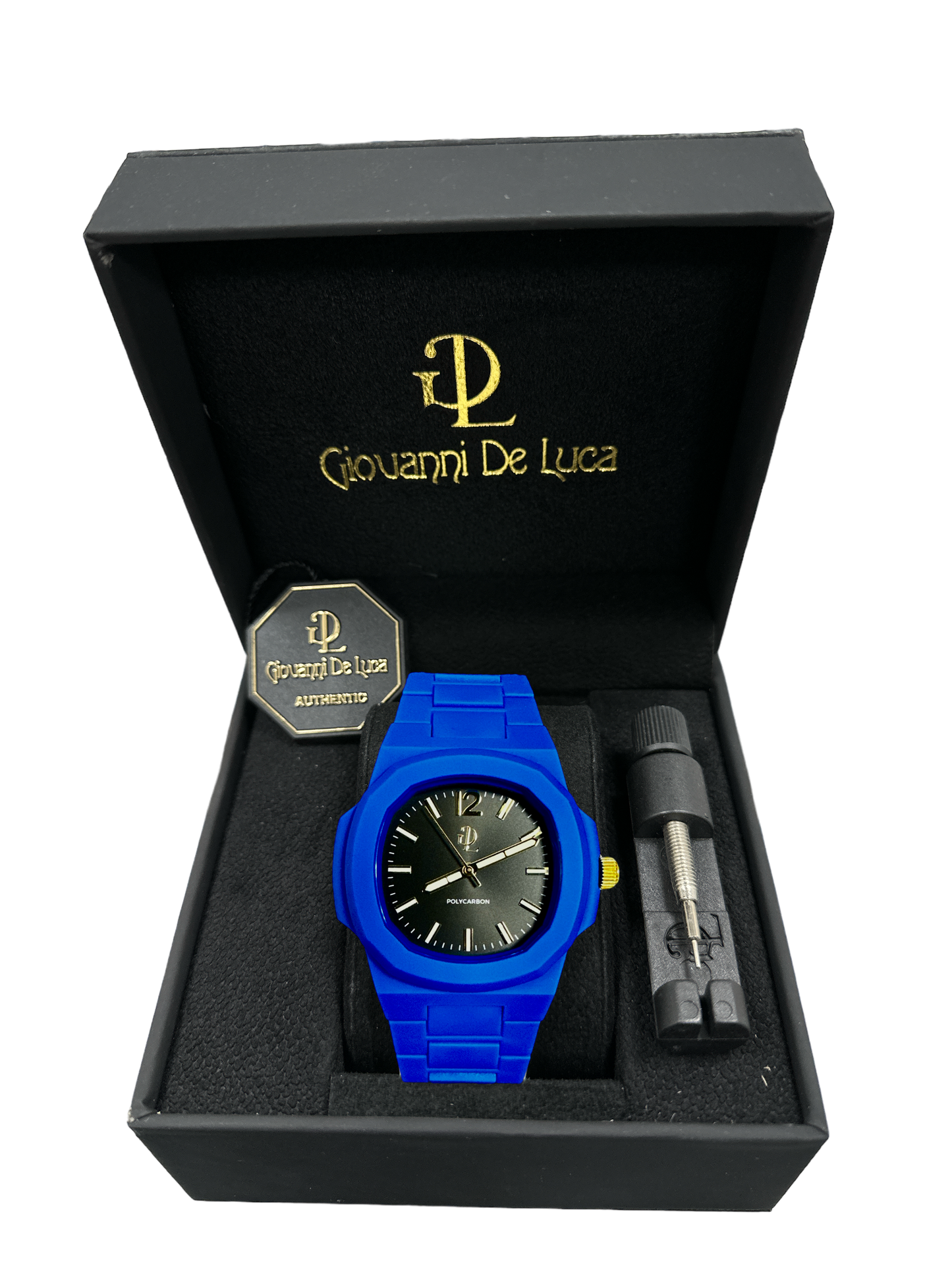 Orologio Blu Polycarbon Nero Dial