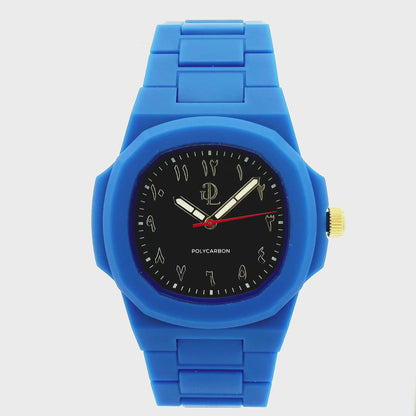 Orologio Blu Polycarbon   Nero Dial Arabic